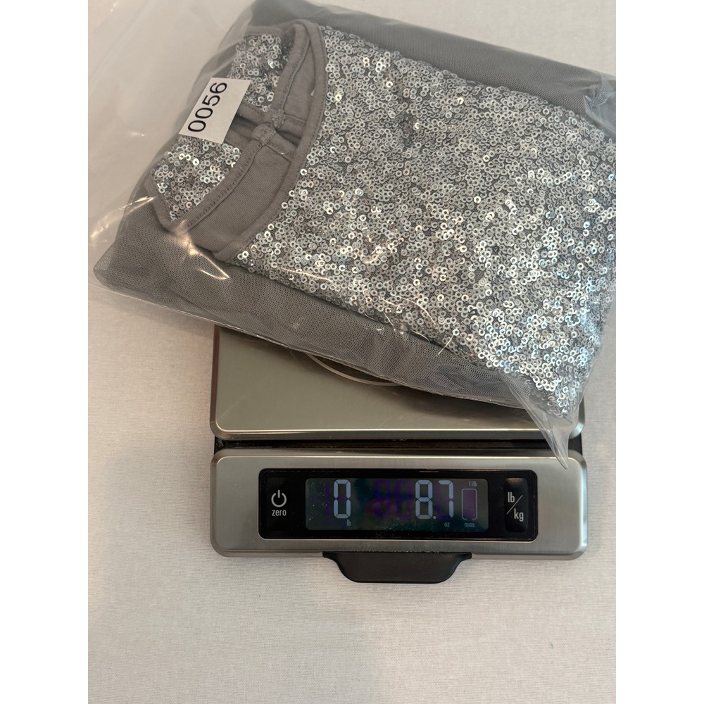 Gap Kids Girls Silver Sequin Tulle Party Dress Grey Size M 8 Holiday Sparkle‎ - Picture 10 of 10